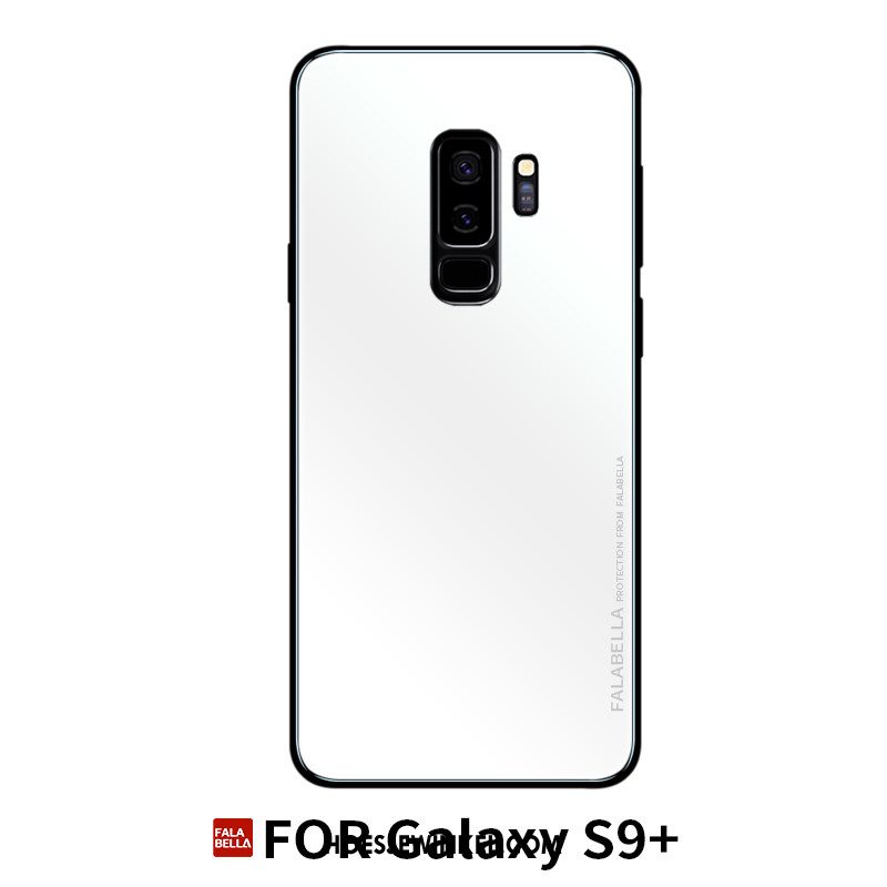 Samsung Galaxy S9+ Hoesje Purper Glas Siliconen, Samsung Galaxy S9+ Hoesje Hanger All Inclusive