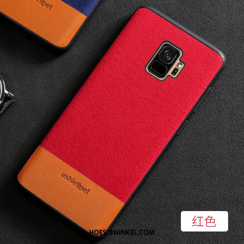 Samsung Galaxy S9 Hoesje Scheppend Pu Mobiele Telefoon, Samsung Galaxy S9 Hoesje Ster Rood