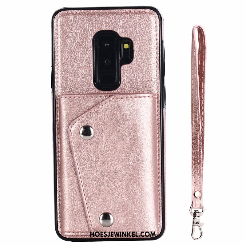 Samsung Galaxy S9+ Hoesje Ster Kaart Kaart Tas, Samsung Galaxy S9+ Hoesje Hanger Mobiele Telefoon Braun