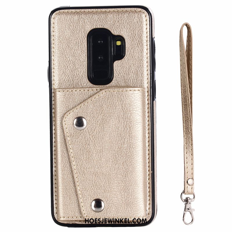 Samsung Galaxy S9+ Hoesje Ster Kaart Kaart Tas, Samsung Galaxy S9+ Hoesje Hanger Mobiele Telefoon Braun