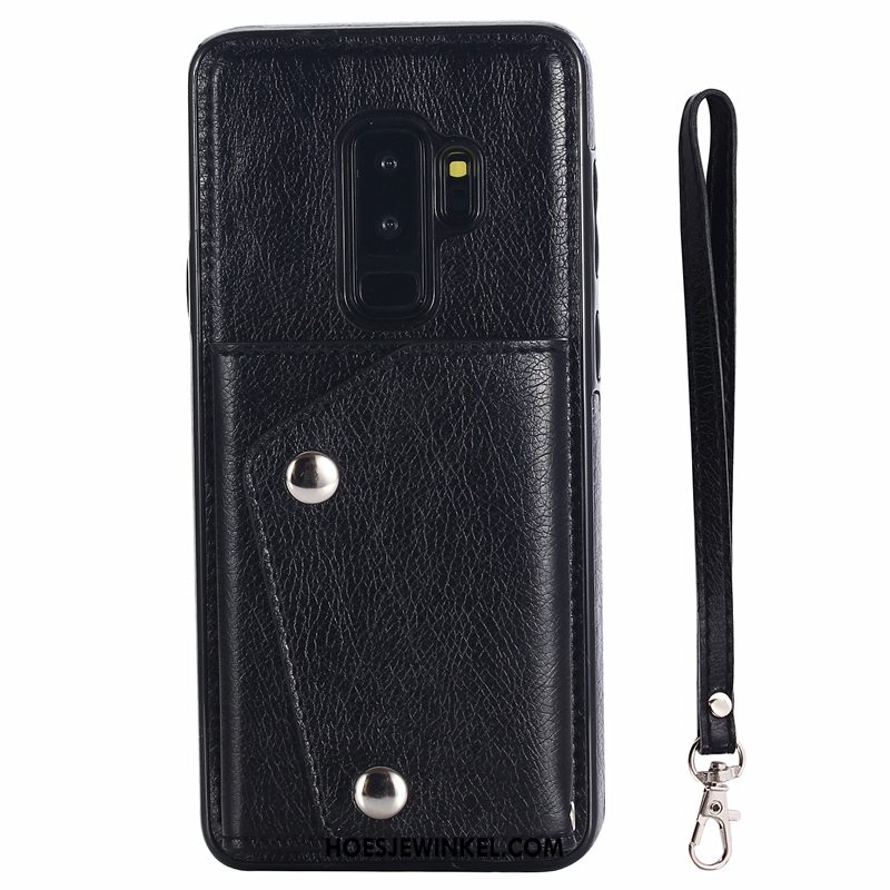 Samsung Galaxy S9+ Hoesje Ster Kaart Kaart Tas, Samsung Galaxy S9+ Hoesje Hanger Mobiele Telefoon Braun