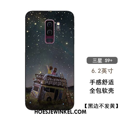 Samsung Galaxy S9+ Hoesje Zacht Hanger Siliconen, Samsung Galaxy S9+ Hoesje Lovers Sterrenhemel