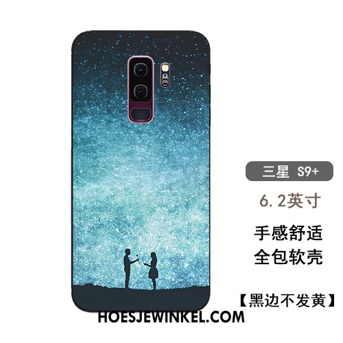 Samsung Galaxy S9+ Hoesje Zacht Hanger Siliconen, Samsung Galaxy S9+ Hoesje Lovers Sterrenhemel