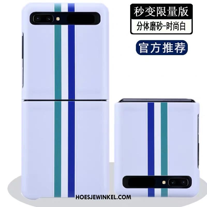 Samsung Z Flip Hoesje Blauw Ster Schrobben, Samsung Z Flip Hoesje Nieuw Mobiele Telefoon