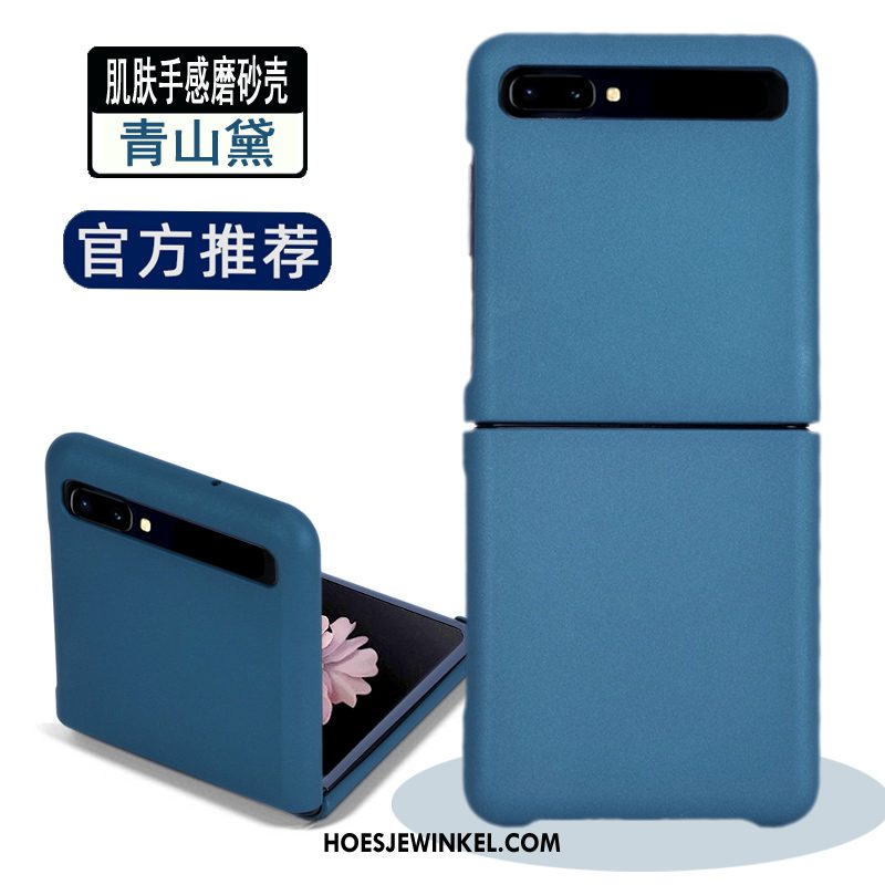 Samsung Z Flip Hoesje Blauw Ster Schrobben, Samsung Z Flip Hoesje Nieuw Mobiele Telefoon