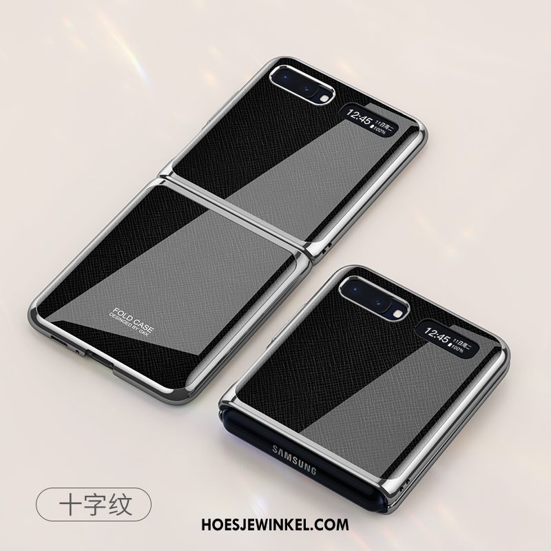 Samsung Z Flip Hoesje Goud Nieuw Plating, Samsung Z Flip Hoesje Bescherming Scheppend