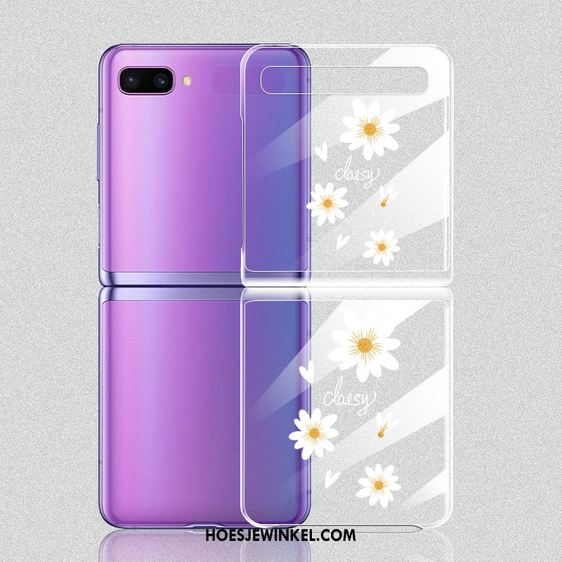 Samsung Z Flip Hoesje Hoes Bloemen Bescherming, Samsung Z Flip Hoesje Mobiele Telefoon Wit