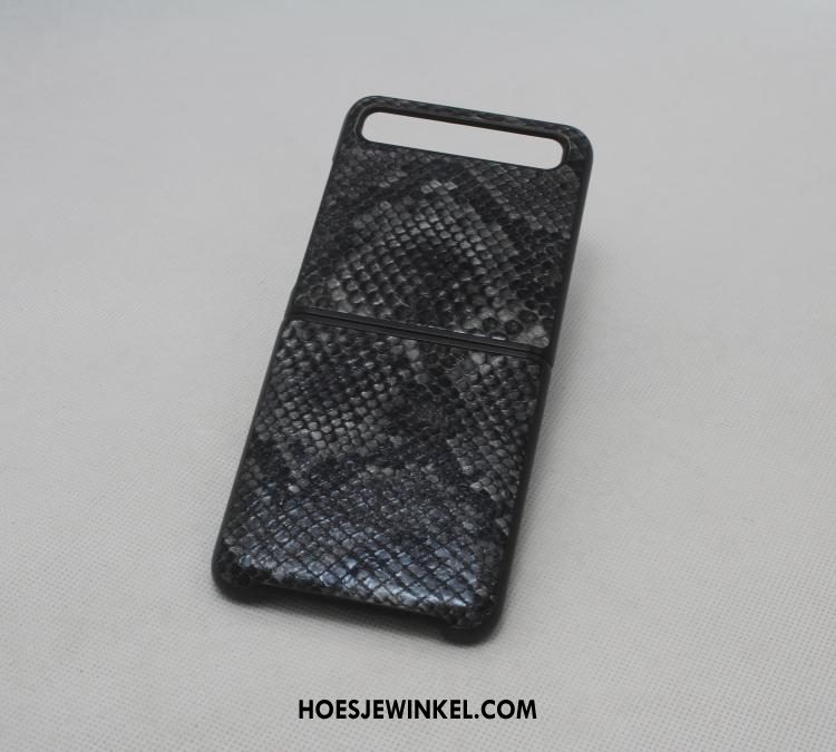 Samsung Z Flip Hoesje Hoes High End Zwart, Samsung Z Flip Hoesje Mobiele Telefoon Bescherming