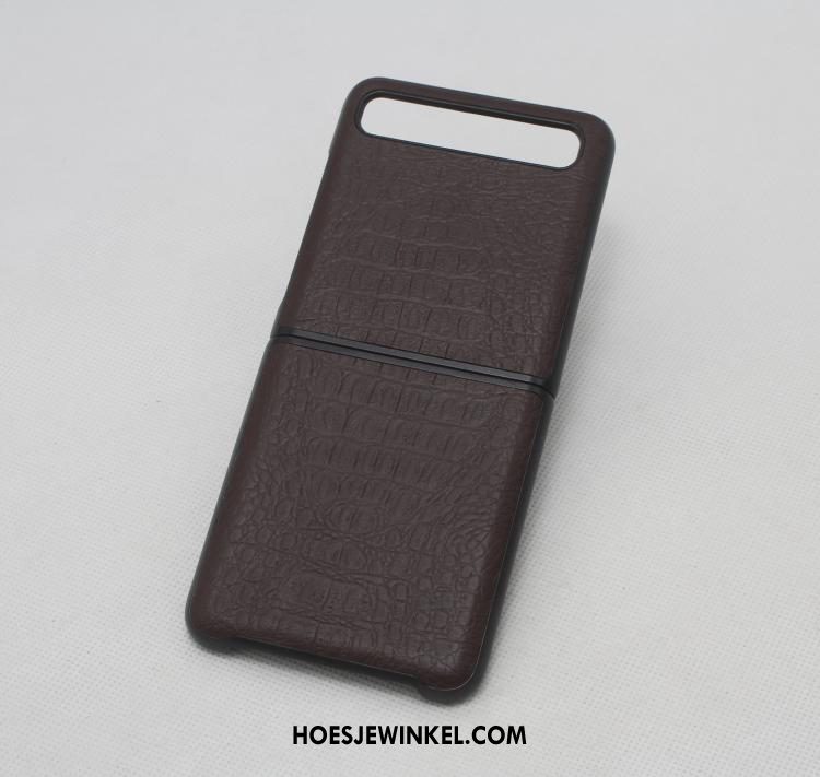 Samsung Z Flip Hoesje Hoes High End Zwart, Samsung Z Flip Hoesje Mobiele Telefoon Bescherming