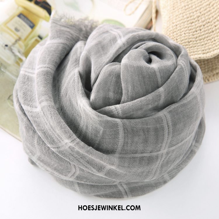 Sjaals Dames Kunst Geruit Alle Wedstrijden, Sjaals Winter Vrouwen Beige Beige Farbe