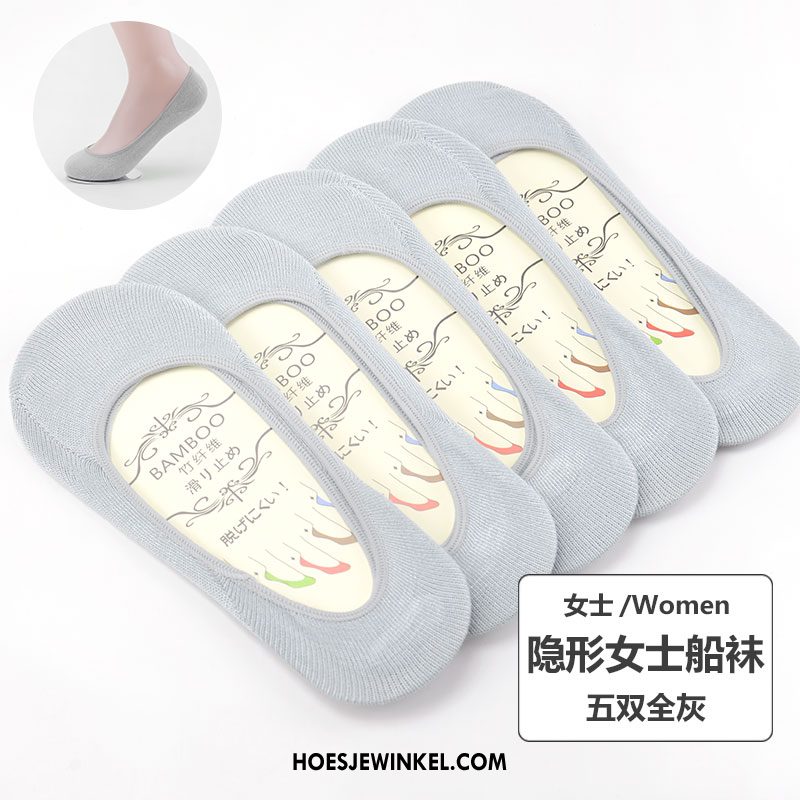 Sokken Dames Antislip Sok Ondiep Mond, Sokken Vrouwen Silicone Blau