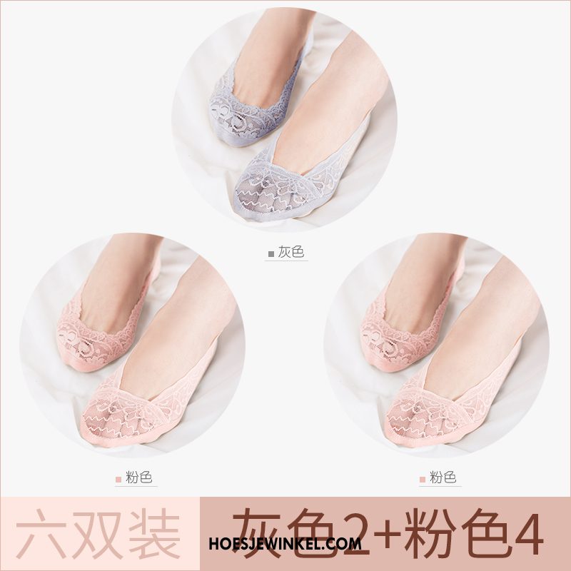 Sokken Dames Boot Heimelijkheid Zomer, Sokken Silicone Ondiep Mond Weiß