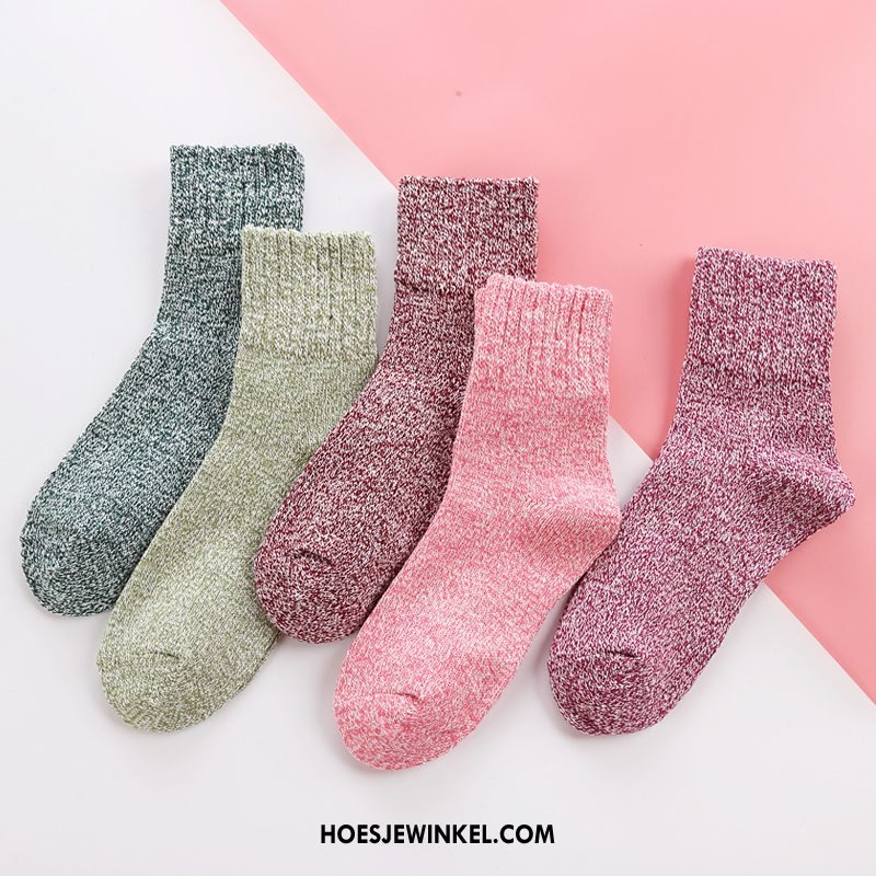 Sokken Dames Lange Sok Verdikken Etnische, Sokken Vrouwen Winter Blau
