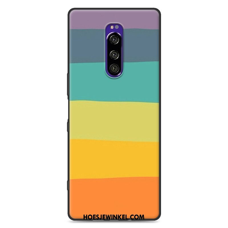 Sony Xperia 1 Hoesje Bescherming Persoonlijk Mooie, Sony Xperia 1 Hoesje Donkerblauw Nieuw