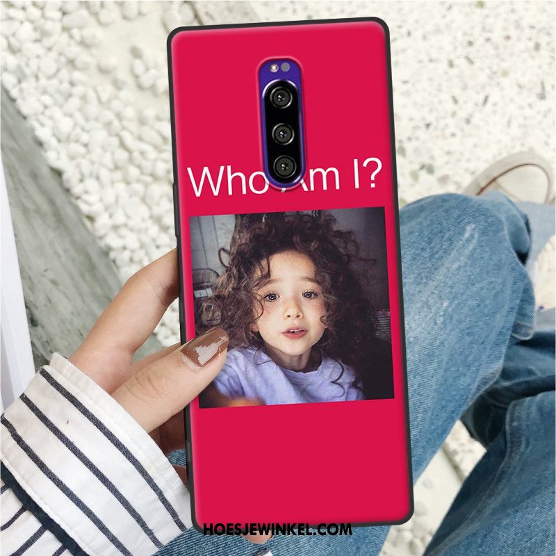 Sony Xperia 1 Hoesje Bescherming Zacht Net Red, Sony Xperia 1 Hoesje Hoes All Inclusive