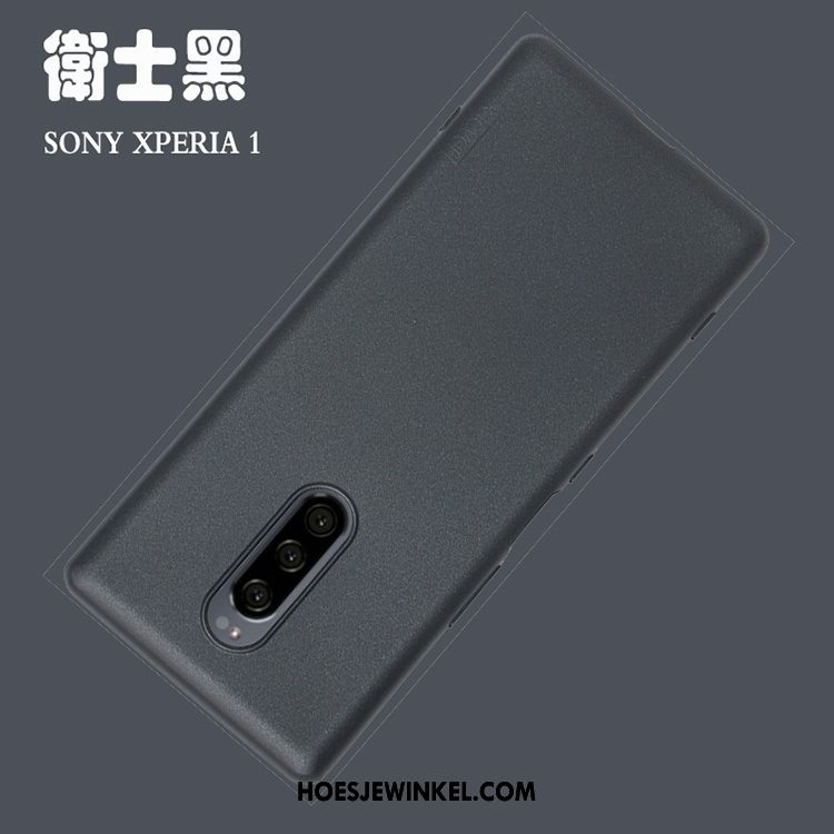 Sony Xperia 1 Hoesje Rood Zacht Hoes, Sony Xperia 1 Hoesje Schrobben Anti-fall