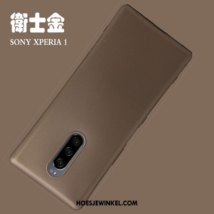 Sony Xperia 1 Hoesje Rood Zacht Hoes, Sony Xperia 1 Hoesje Schrobben Anti-fall