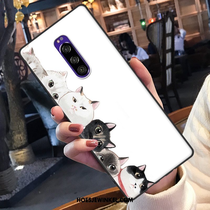 Sony Xperia 1 Hoesje Siliconen Bescherming Hoes, Sony Xperia 1 Hoesje Spotprent Mobiele Telefoon