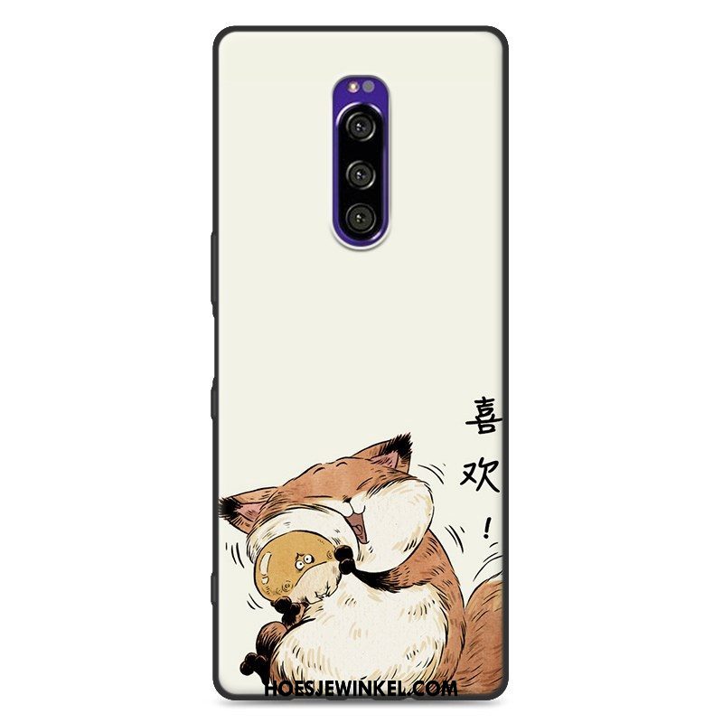 Sony Xperia 1 Hoesje Siliconen Hoes Spotprent, Sony Xperia 1 Hoesje Mooie Mobiele Telefoon