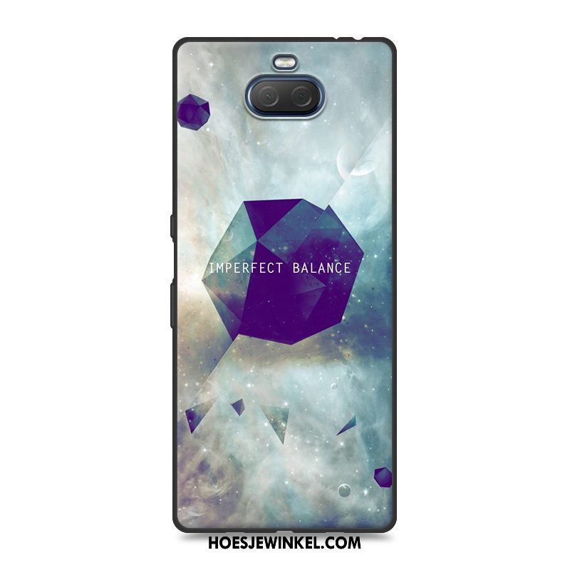 Sony Xperia 10 Hoesje Donkerblauw Landschap Bescherming, Sony Xperia 10 Hoesje Siliconen Mobiele Telefoon