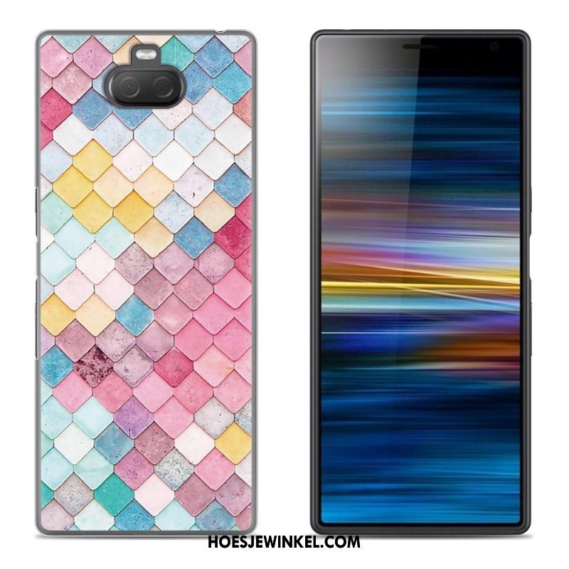 Sony Xperia 10 Hoesje Scheppend Zacht Hoes, Sony Xperia 10 Hoesje Mobiele Telefoon Hemming