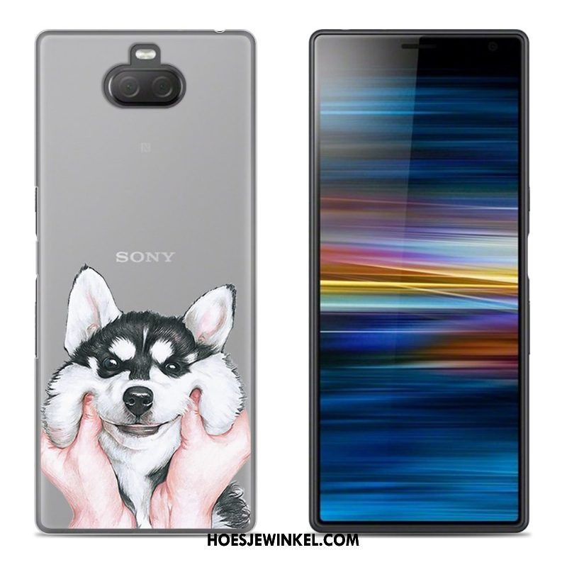 Sony Xperia 10 Hoesje Scheppend Zacht Hoes, Sony Xperia 10 Hoesje Mobiele Telefoon Hemming