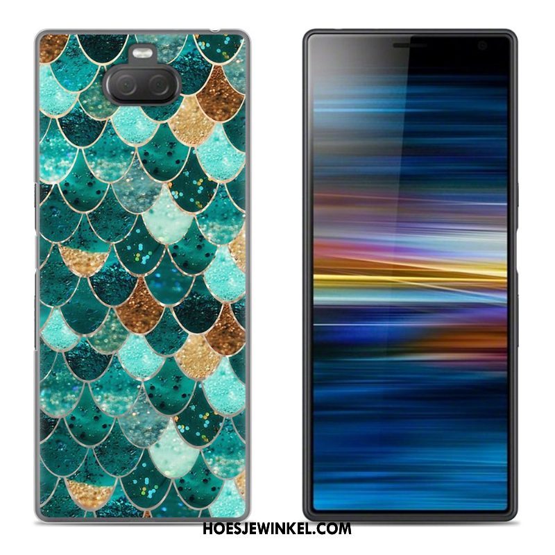 Sony Xperia 10 Hoesje Scheppend Zacht Hoes, Sony Xperia 10 Hoesje Mobiele Telefoon Hemming