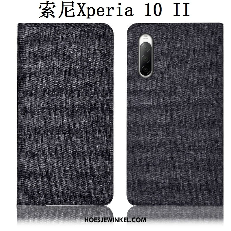 Sony Xperia 10 Ii Hoesje All Inclusive Mobiele Telefoon Bescherming, Sony Xperia 10 Ii Hoesje Folio Leren Etui