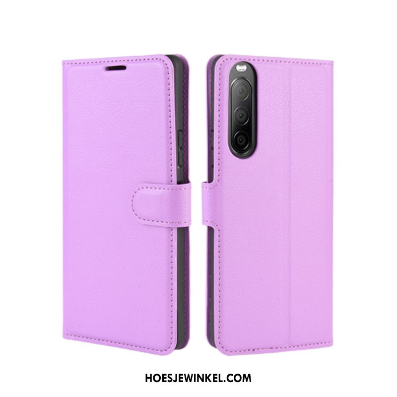 Sony Xperia 10 Ii Hoesje Anti-fall Kaart Bescherming, Sony Xperia 10 Ii Hoesje Mobiele Telefoon Leren Etui