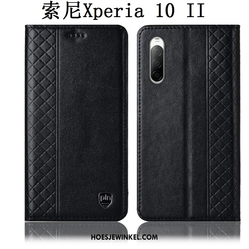 Sony Xperia 10 Ii Hoesje Bescherming Anti-fall Leren Etui, Sony Xperia 10 Ii Hoesje Hoes Folio