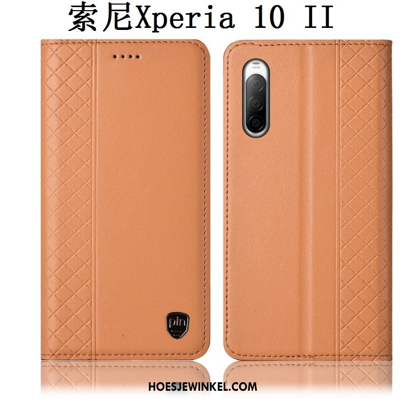 Sony Xperia 10 Ii Hoesje Bescherming Anti-fall Leren Etui, Sony Xperia 10 Ii Hoesje Hoes Folio