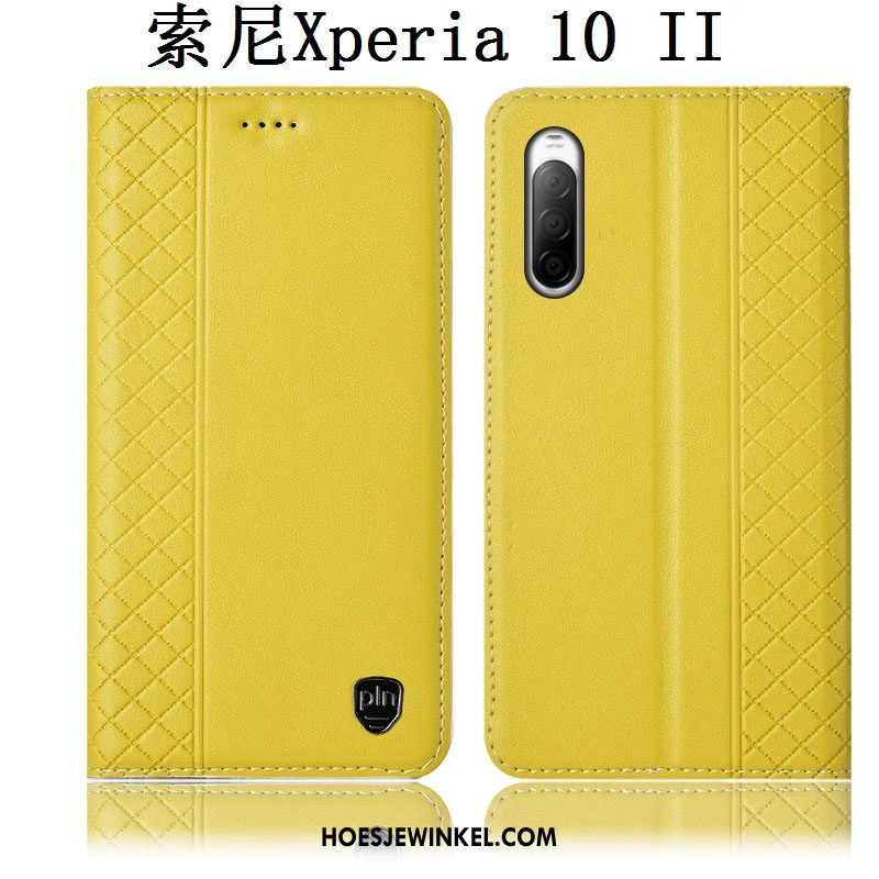 Sony Xperia 10 Ii Hoesje Bescherming Anti-fall Leren Etui, Sony Xperia 10 Ii Hoesje Hoes Folio