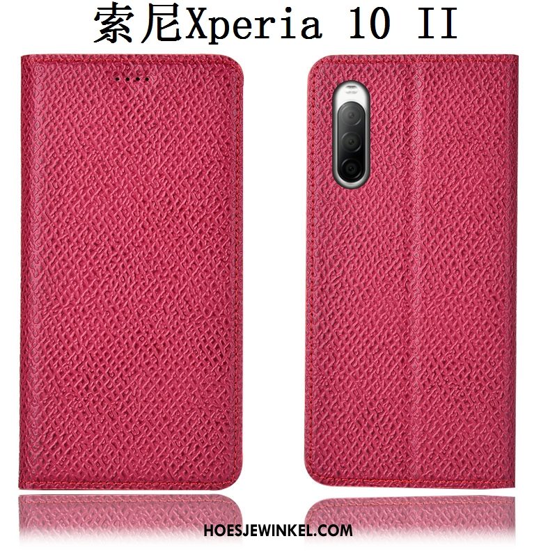 Sony Xperia 10 Ii Hoesje Folio Mesh Bescherming, Sony Xperia 10 Ii Hoesje Patroon Anti-fall