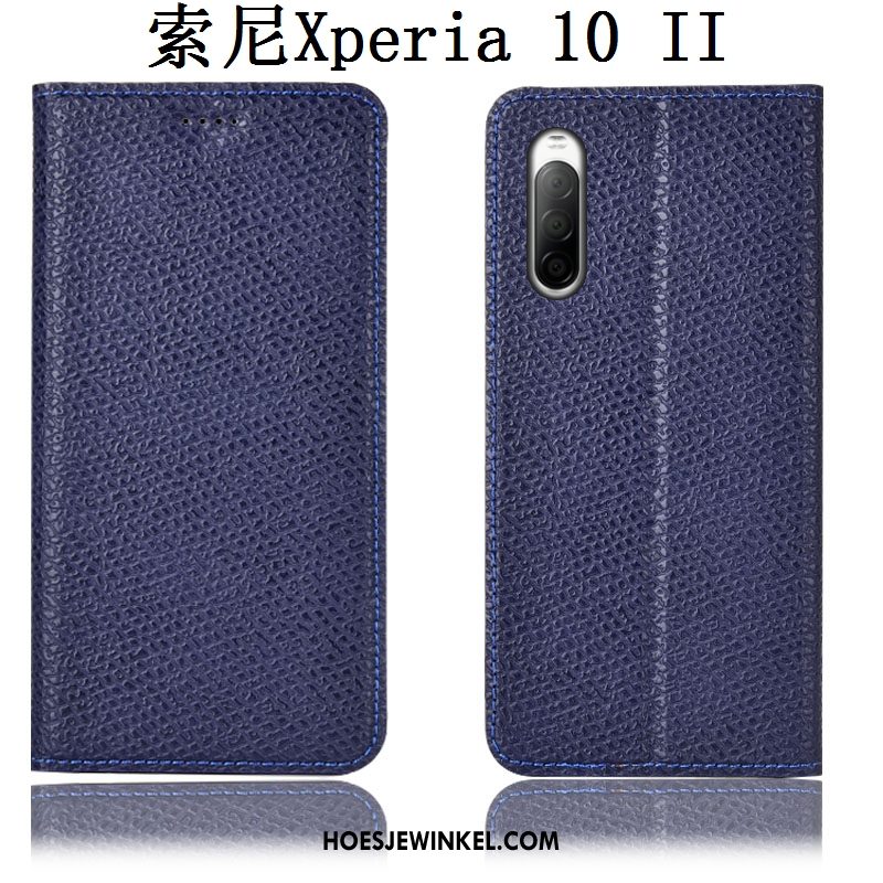 Sony Xperia 10 Ii Hoesje Folio Mesh Bescherming, Sony Xperia 10 Ii Hoesje Patroon Anti-fall