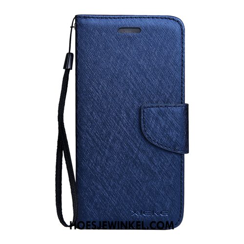 Sony Xperia 10 Ii Hoesje Patroon Zwart Folio, Sony Xperia 10 Ii Hoesje Zijde Leren Etui