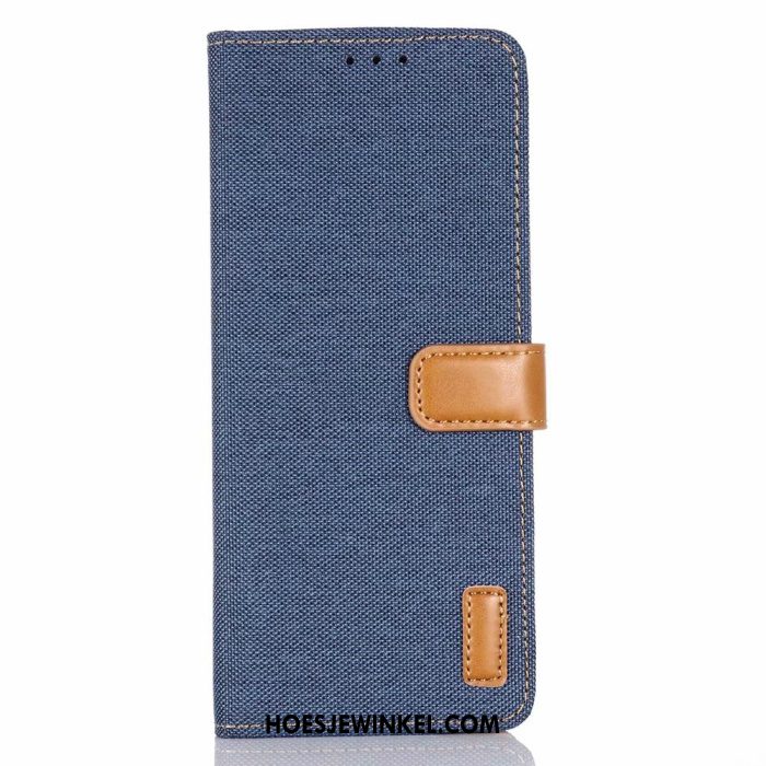 Sony Xperia 10 Ii Hoesje Zwart Folio Leren Etui, Sony Xperia 10 Ii Hoesje Bescherming Portemonnee