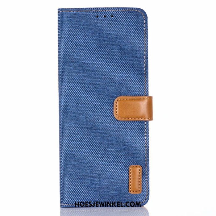 Sony Xperia 10 Ii Hoesje Zwart Folio Leren Etui, Sony Xperia 10 Ii Hoesje Bescherming Portemonnee