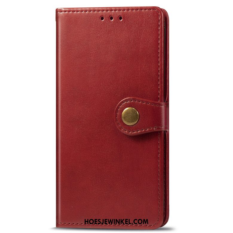 Sony Xperia 5 Hoesje Leren Etui Clamshell Anti-fall, Sony Xperia 5 Hoesje Mobiele Telefoon Groen