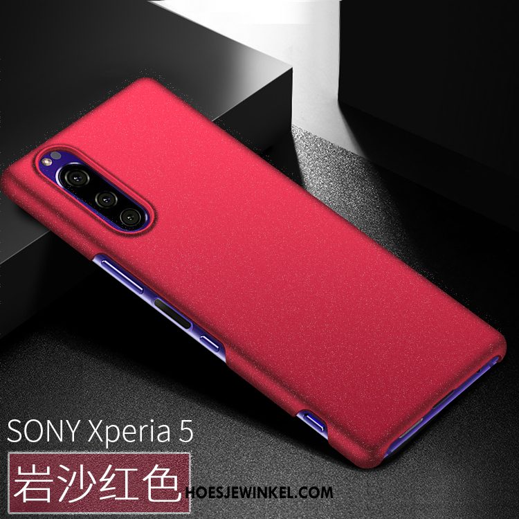 Sony Xperia 5 Hoesje Mobiele Telefoon Schrobben Anti-fall, Sony Xperia 5 Hoesje Groen Hard