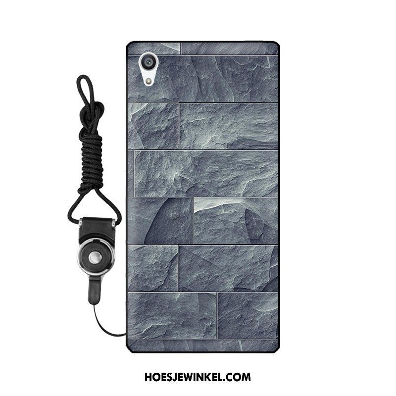 Sony Xperia E5 Hoesje Hanger Zacht Bescherming, Sony Xperia E5 Hoesje Ring Donkerblauw