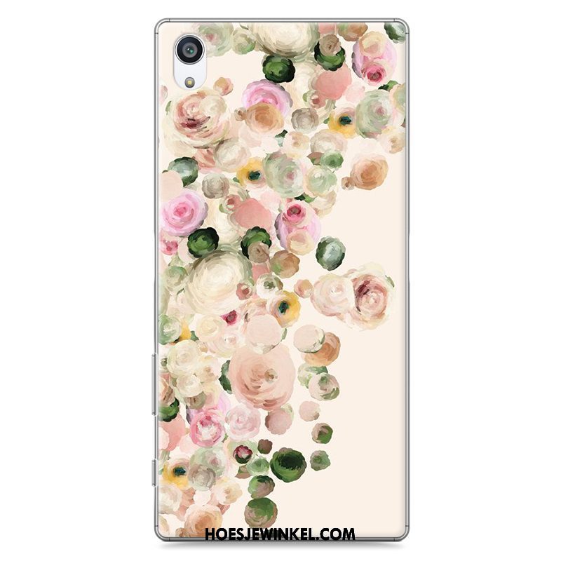 Sony Xperia E5 Hoesje Hoes Spotprent Geschilderd, Sony Xperia E5 Hoesje Bescherming Groen
