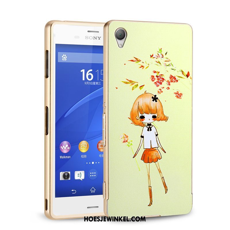 Sony Xperia E5 Hoesje Omlijsting Roze Anti-fall, Sony Xperia E5 Hoesje Metaal Bescherming