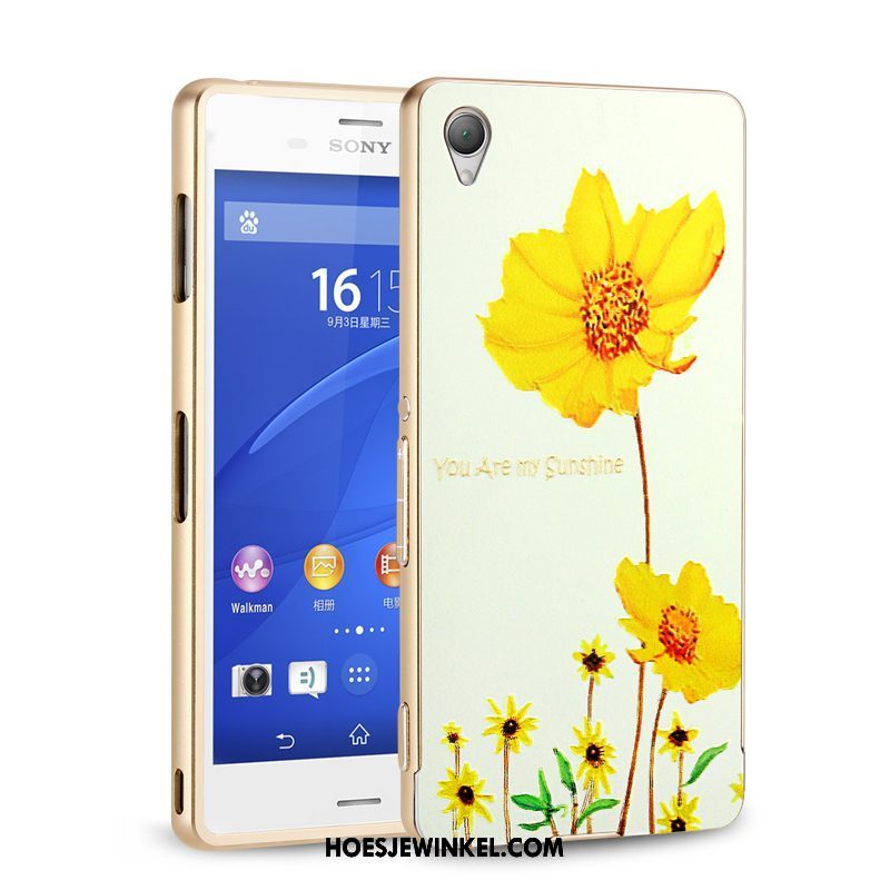 Sony Xperia E5 Hoesje Omlijsting Roze Anti-fall, Sony Xperia E5 Hoesje Metaal Bescherming