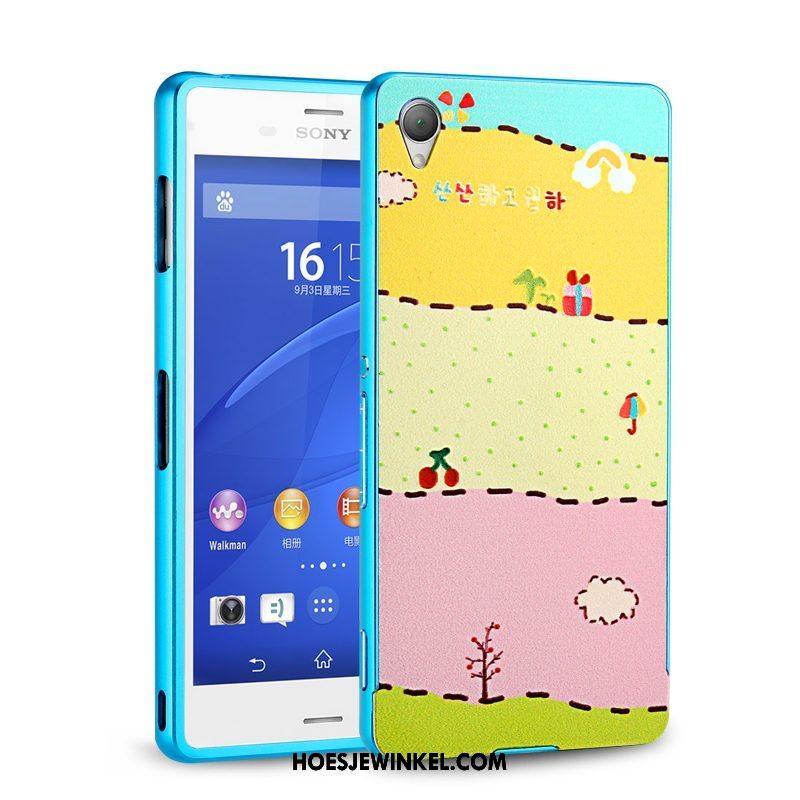 Sony Xperia E5 Hoesje Omlijsting Roze Anti-fall, Sony Xperia E5 Hoesje Metaal Bescherming