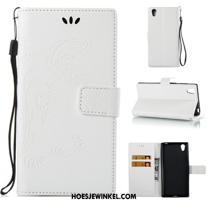 Sony Xperia L1 Hoesje Bescherming Siliconen Hanger, Sony Xperia L1 Hoesje Folio Zacht Braun