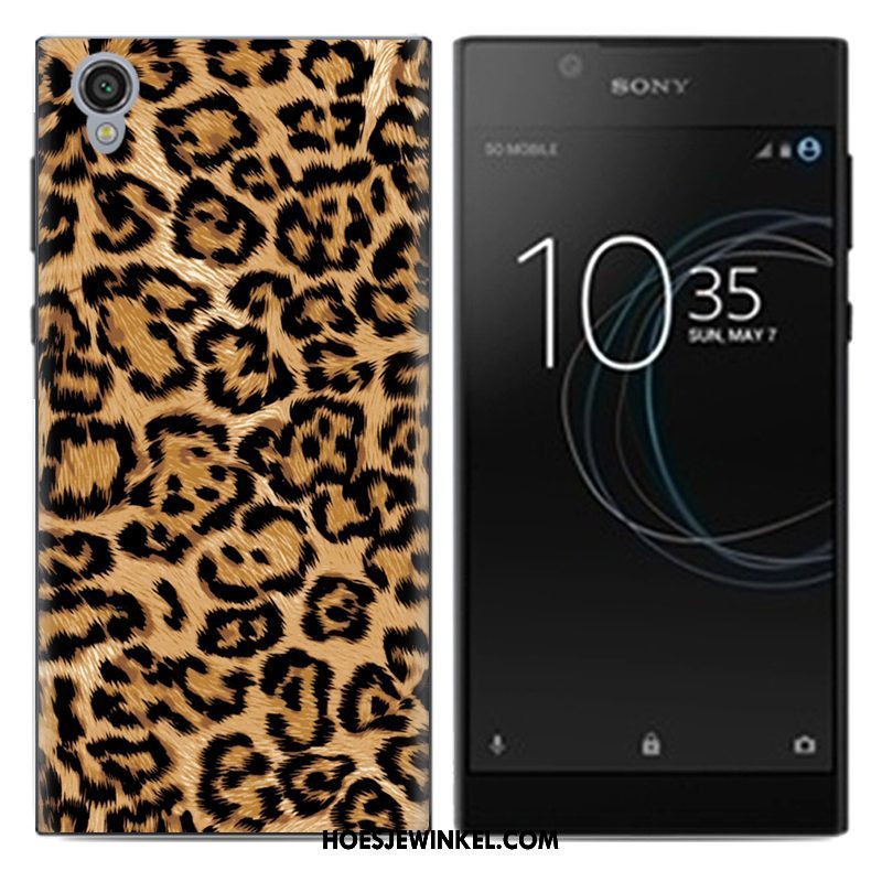 Sony Xperia L1 Hoesje Mobiele Telefoon Spotprent Blauw, Sony Xperia L1 Hoesje Scheppend Hoes Beige