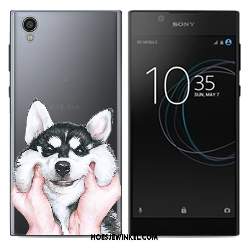 Sony Xperia L1 Hoesje Mobiele Telefoon Spotprent Blauw, Sony Xperia L1 Hoesje Scheppend Hoes Beige