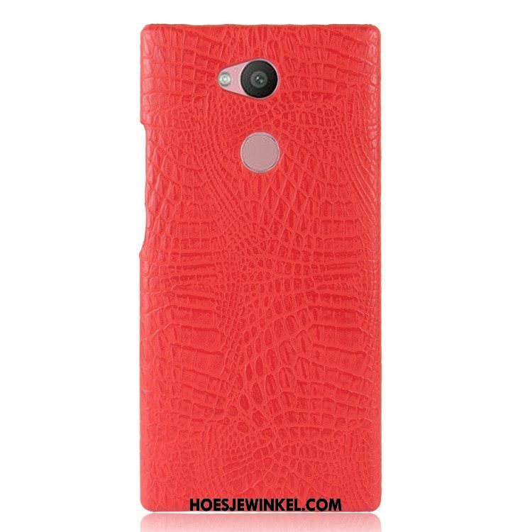 Sony Xperia L2 Hoesje Hard Krokodillenleer Bescherming, Sony Xperia L2 Hoesje Roze Hoes