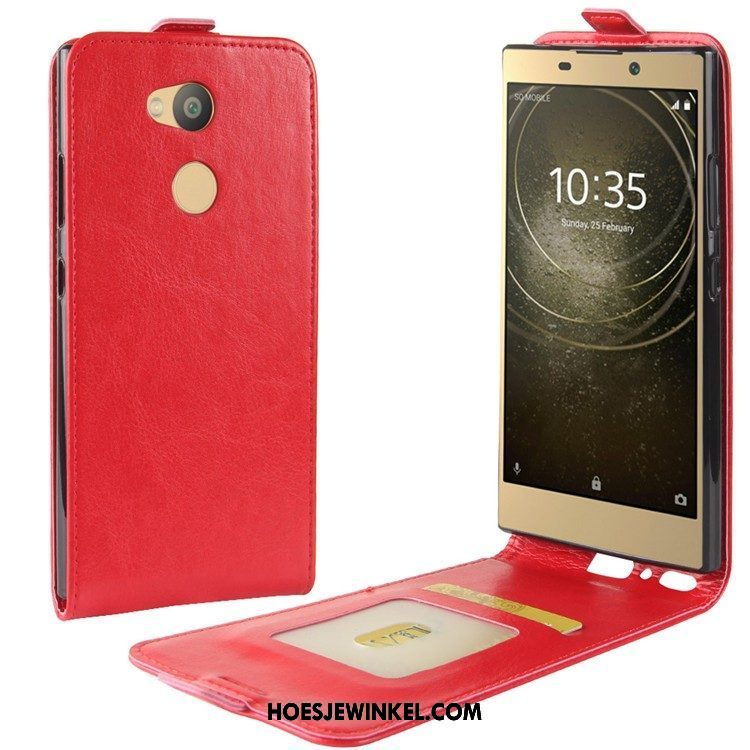 Sony Xperia L2 Hoesje Hoes Bescherming Rood, Sony Xperia L2 Hoesje Mobiele Telefoon Folio