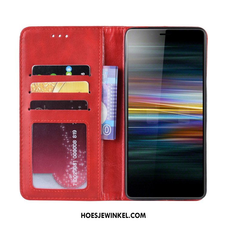 Sony Xperia L3 Hoesje Bescherming Hoes Mobiele Telefoon, Sony Xperia L3 Hoesje Leren Etui Magnetisch